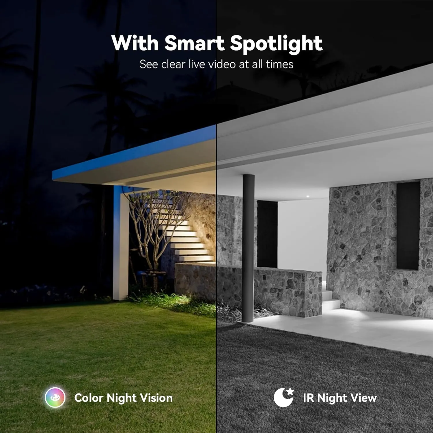 Solar Camera Outdoor Wireless, 2K Color Night Vision, Security Cameras Wireless Outdoor with 360°View, 4X Zoom, Battery Powered, 2.4GHz WiFi Solar Camera, PIR Alarm, IP65 Weatherproof