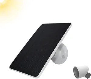 Solar Panel Compatible with SimpliSafe Outdoor Security Camera, Waterproof 4W 5V Solar Panel with 10ft Micro USB Charging Cable Adjustable Wall Bracket Power Outdoor Camera(Not Included Camera)