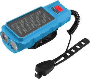 Solar-Powered Led Light with 120 Db Horn, USB Charging, 200 M Beam Range, Abs, Black Finish