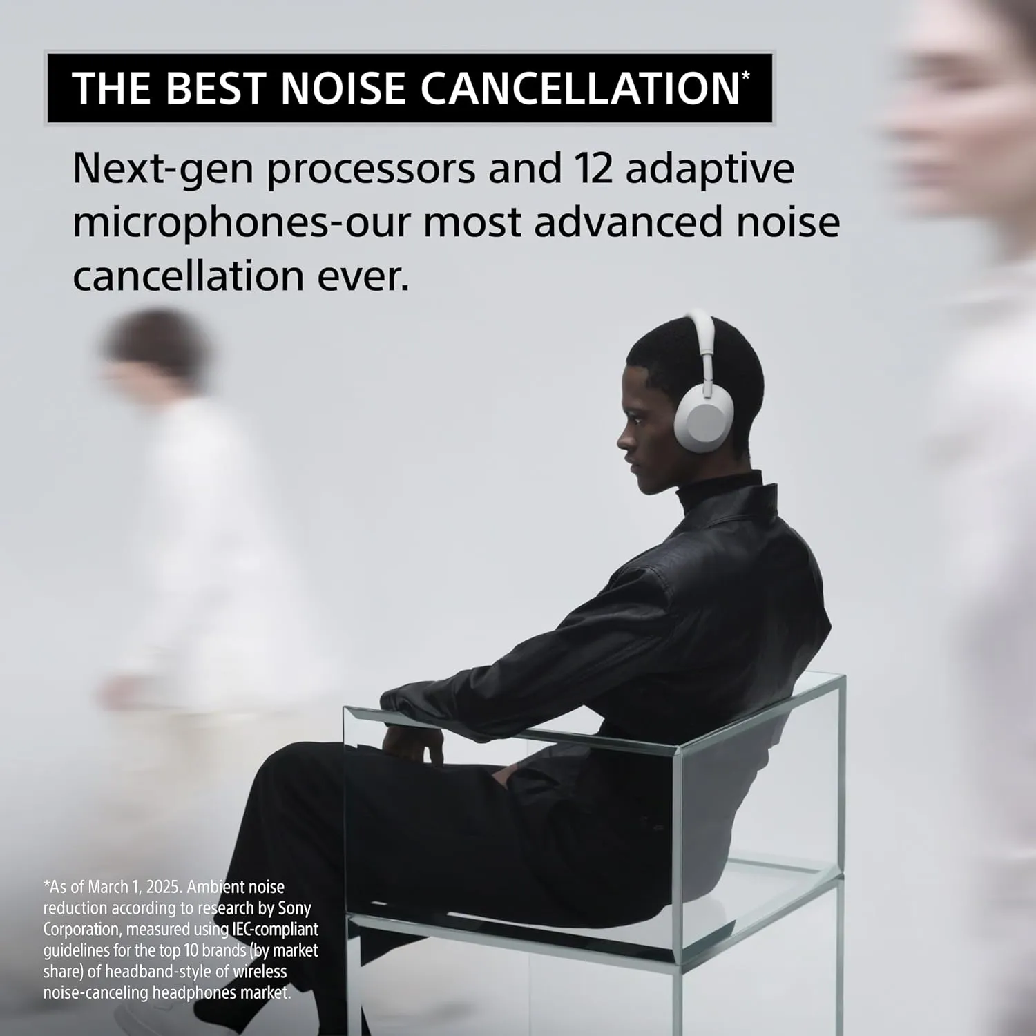 Sony WH-1000XM6 The Best Wireless Noise Canceling Headphones, HD NC Processor QN3, 12 Microphones, Adaptive NC Optimizer, Mastered by Engineers, Studio-Quality, 30-Hour Battery, Platinum Silver