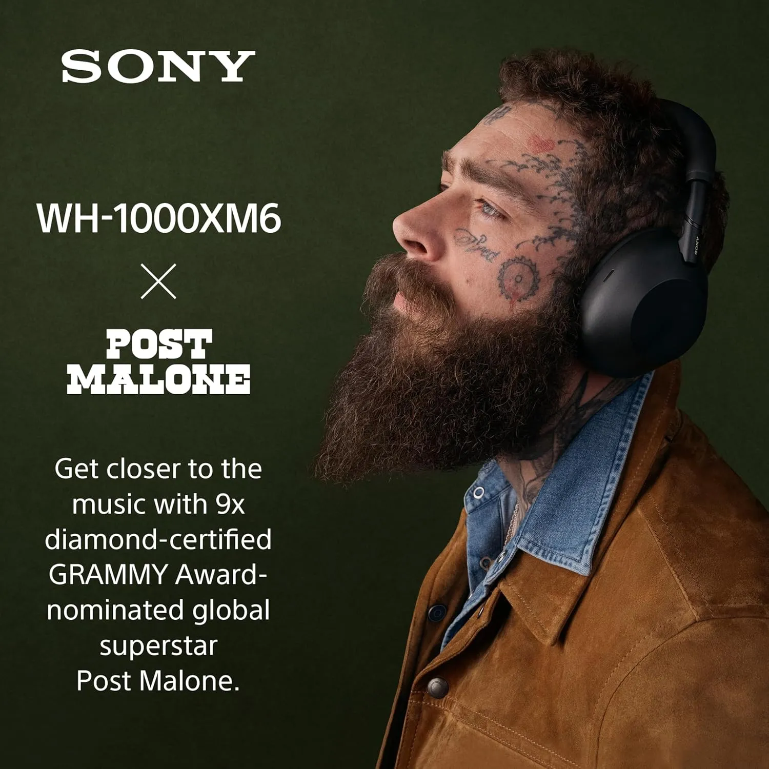 Sony WH-1000XM6 The Best Wireless Noise Canceling Headphones, HD NC Processor QN3, 12 Microphones, Adaptive NC Optimizer, Mastered by Engineers, Studio-Quality, 30-Hour Battery, Platinum Silver