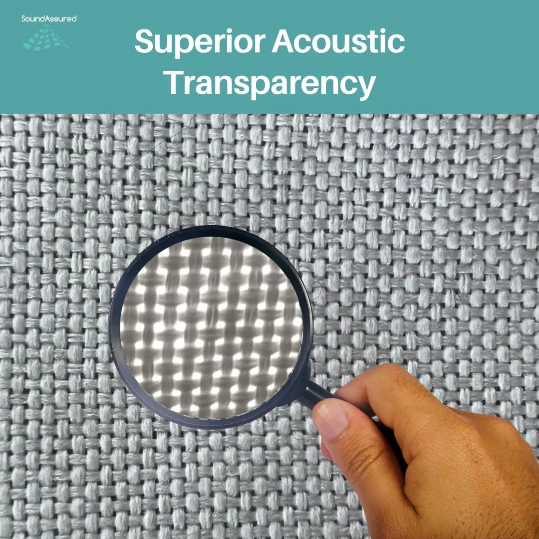 SoundAssured Acoustical Fabric - Acoustically Transparent Fabric for Making Acoustic Panels - DIY Sound Panel Acoustic Fabric (Silver Mist)