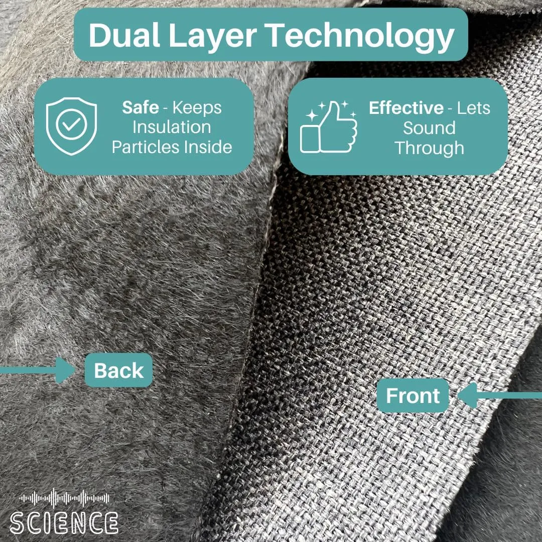 SoundAssured Acoustical Fabric - Acoustically Transparent Fabric for Making Acoustic Panels - DIY Sound Panel Acoustic Fabric (Silver Mist)