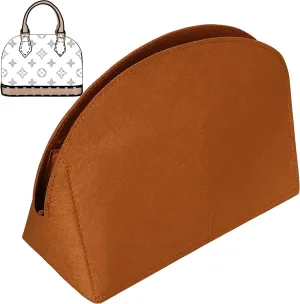 Soyizom Purse Organizer for Alma insert, Felt Bag Organizer Purse Organizer Insert For Alma PM BB insert organizer(PM,Brown)