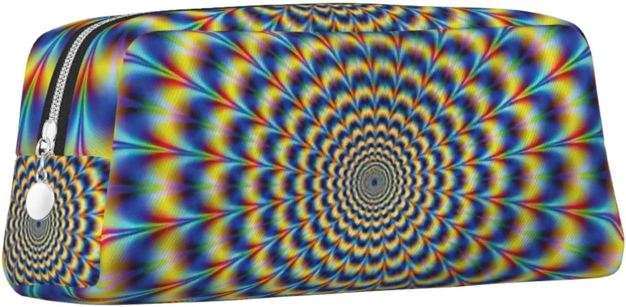 Spiral Optical Illusion Gif Print Versatile Storage Pouch Makeup Bag Travel Office Small Items Organizer Bag