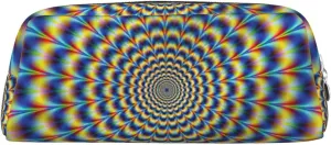 Spiral Optical Illusion Gif Print Versatile Storage Pouch Makeup Bag Travel Office Small Items Organizer Bag