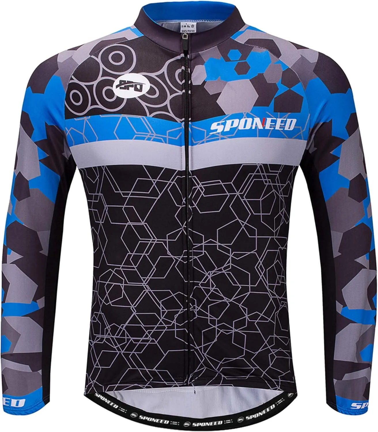 sponeed Cycling Clothes for Men Long Sleeve Mountain Bike Road Bicycle Shirt Jerseys Padded Pants Biking Outfits