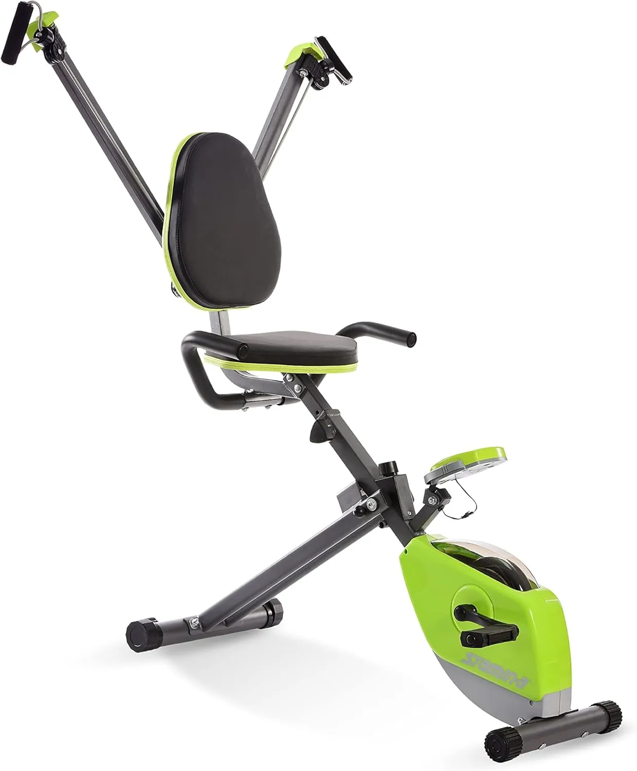 Stamina Wonder Exercise Bike | Build Upper and Lower Body Strength on One Machine | Includes Two Online Workout Videos, Chartreuse and Gray