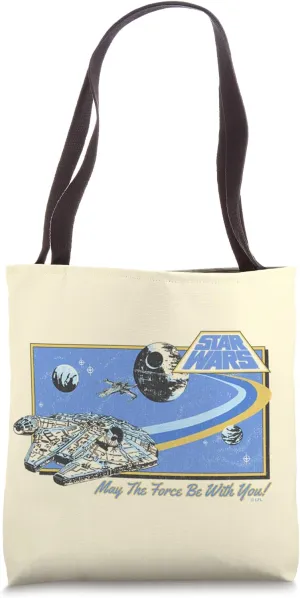 Star Wars Millennium Falcon May The Force Be With You Retro Tote Bag