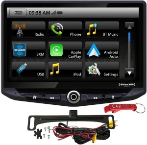 Stinger HEIGH10 10" Multimedia Navigation Car Stereo Safe Driver's Bundle w/ Backup Camera. Capacitive HD Display, Apple CarPlay , Android Auto, SiriusXM Ready, Bluetooth, HDMI, Single/Double DIN