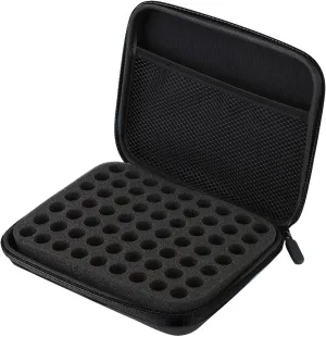 Storage Bag,63 Slots Essential Oils Storage Essential Oils Carrying Case Portable Hard Shell Shockproof Durable, Come with Bottle Opener Bottle Labels Holder Organizer Carrying Case(Black)