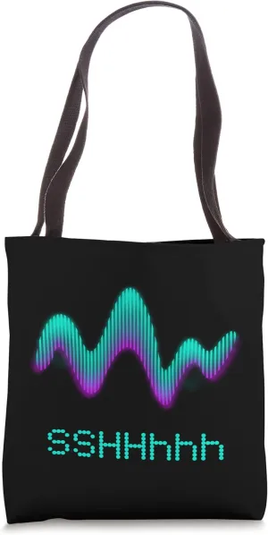 Streaming Music Audio Abstract Sound Waves SSHHhhh Tote Bag