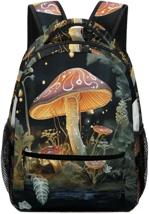 Stylish Backpack, Butterfly Mushroom Print Durable Backpack Travel Backpack Hiking Backpack Ergonomic Backpack Comfortable Backpack