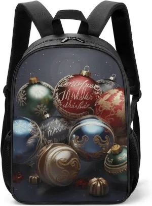 Stylish Backpack, Christmas Balls Print Durable Backpack Travel Backpack Hiking Backpack Ergonomic Backpack Comfortable Backpack, Style