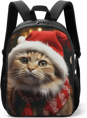 Stylish Backpack, Christmas Cat Print Durable Backpack Travel Backpack Hiking Backpack Ergonomic Backpack Comfortable Backpack, Style