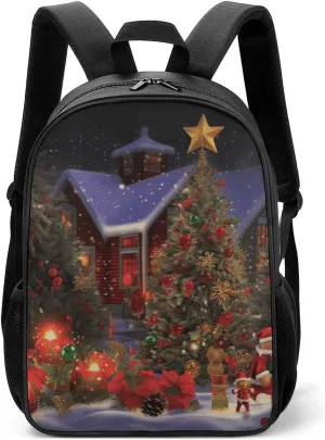 Stylish Backpack, Christmas Cheer Print Durable Backpack Travel Backpack Hiking Backpack Ergonomic Backpack Comfortable Backpack