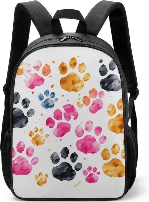 Stylish Backpack, Colorful Dog Paws Print Durable Backpack Travel Backpack Hiking Backpack Ergonomic Backpack Comfortable Backpack, Style