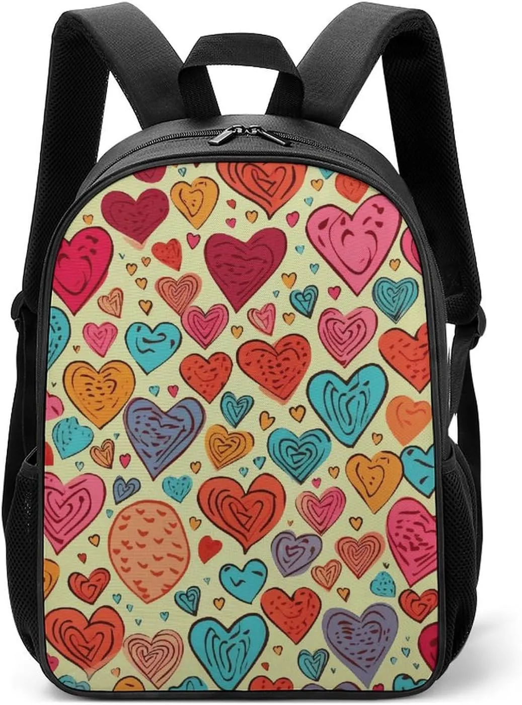 Stylish Backpack, Colorful Heart Pattern Print Durable Backpack Travel Backpack Hiking Backpack Ergonomic Backpack Comfortable Backpack, Style