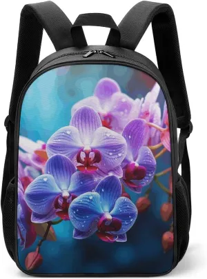Stylish Backpack, Colorful Orchids Flower Print Durable Backpack Travel Backpack Hiking Backpack Ergonomic Backpack Comfortable Backpack