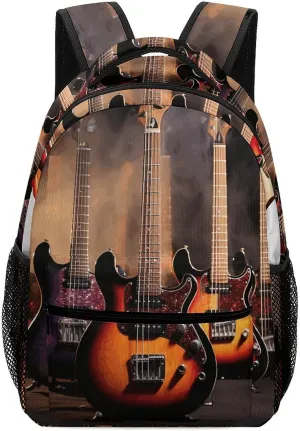 Stylish Backpack, Cool Electric Guitar Print Durable Backpack Travel Backpack Hiking Backpack Ergonomic Backpack Comfortable Backpack