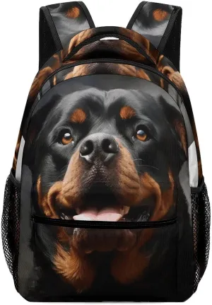 Stylish Backpack, Cool Rottweiler Dog Art Print Durable Backpack Travel Backpack Hiking Backpack Ergonomic Backpack Comfortable Backpack