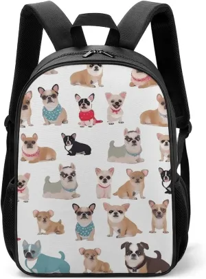Stylish Backpack, Cute Chihuahua Pug Pattern Print Durable Backpack Travel Backpack Hiking Backpack Ergonomic Backpack Comfortable Backpack