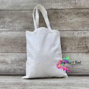 Sublimation Poly-Linen Tote Bag with handles-12x14.5