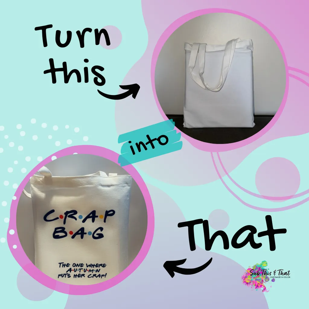 Sublimation Poly-Linen Tote Bag with handles-12x14.5