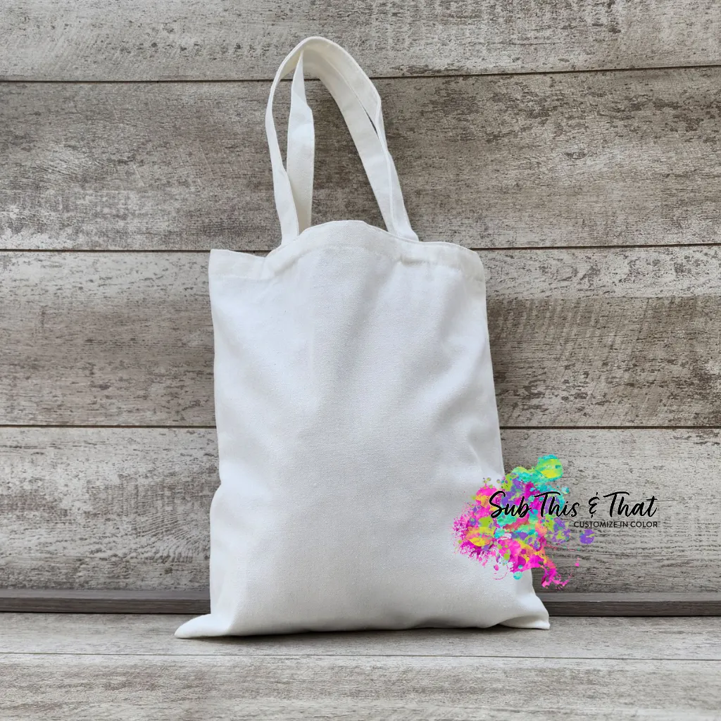 Sublimation Poly-Linen Tote Bag with handles-12x14.5