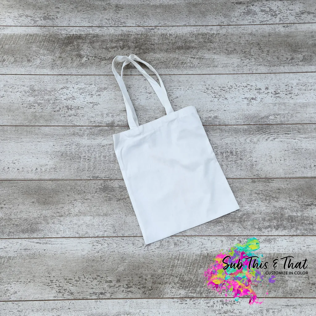 Sublimation Poly-Linen Tote Bag with handles-12x14.5