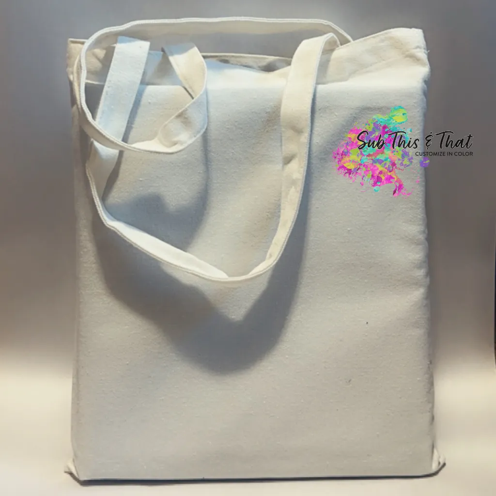 Sublimation Poly-Linen Tote Bag with handles-12x14.5