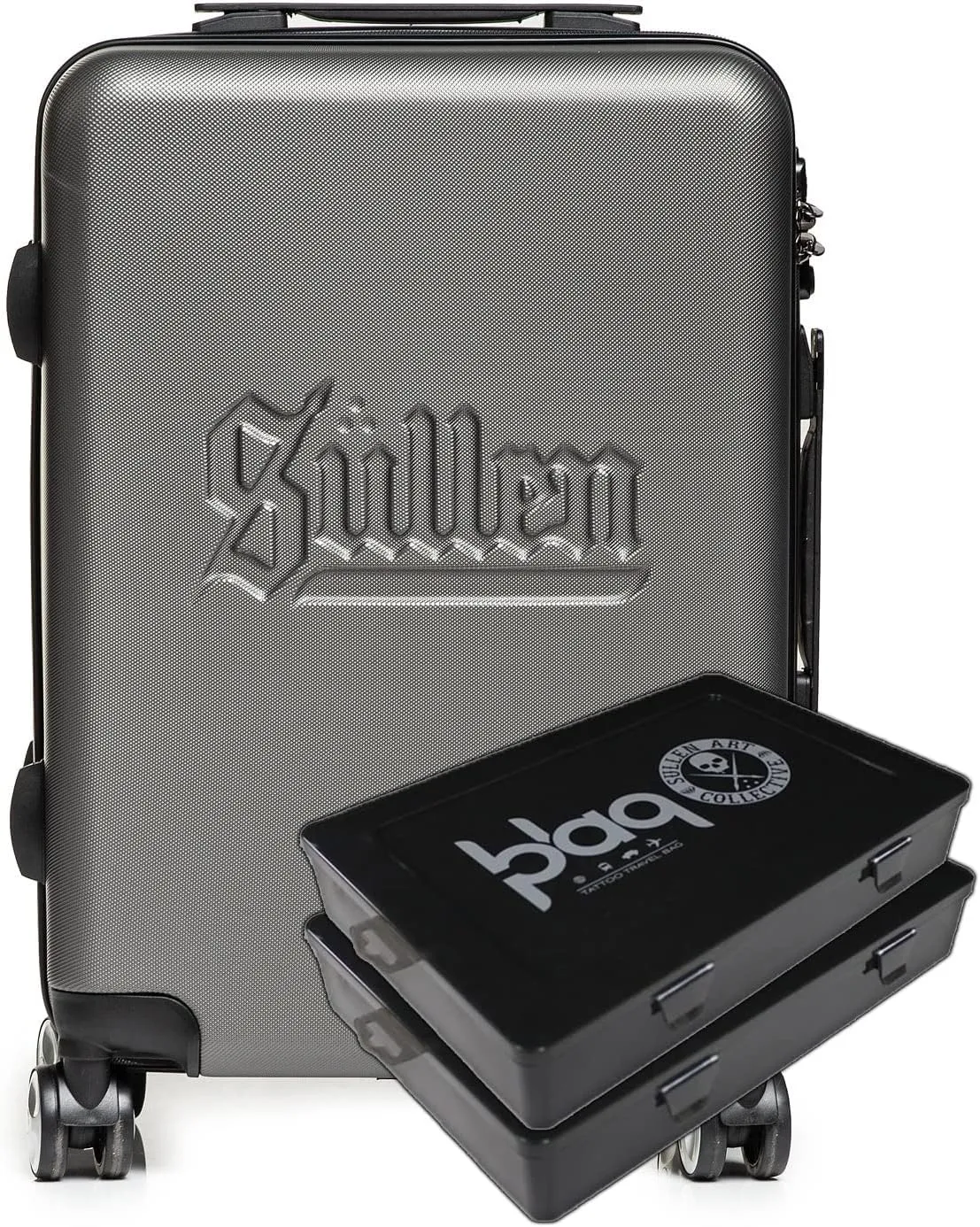 Sullen Blaq Paq Rhino Hard Case Roller Luggage Kit with 2 Cases (Grey)