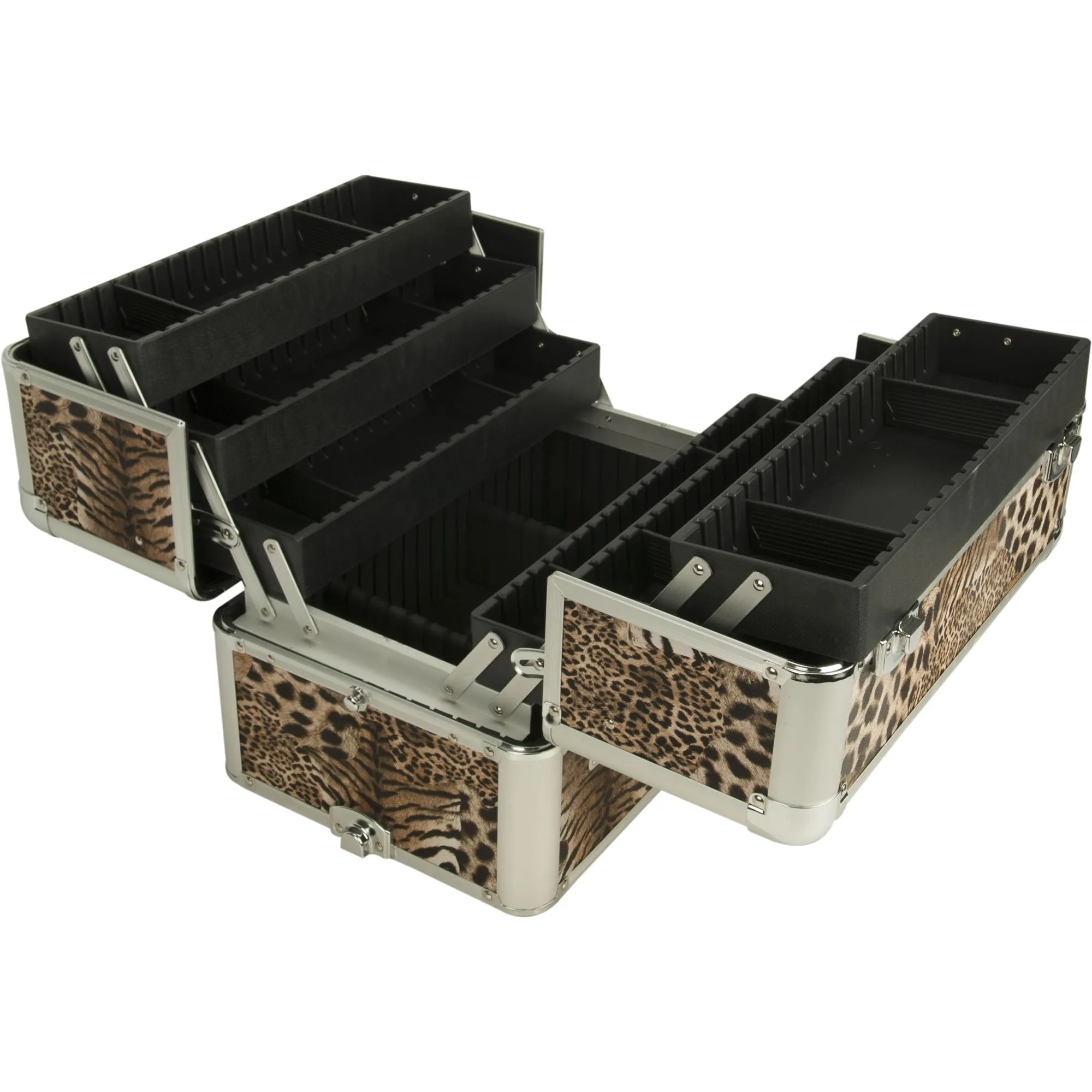 Sunrise Women's Professional Makeup Case, Leopard, 9 Pound