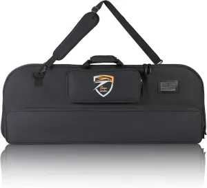 SUNYA Compound Bow Case with Molle System - Neoprene Bow String Protection & Padded Shoulder Sling - Soft Carrying Case for Archery Accessories, Equipment