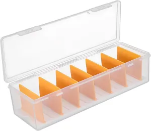SUPVOX Card Organizer Box with Removable Dividers Sturdy Trading Card Storage Case for Sports and Collectible Cards Transparent Design for Easy Access and Protection Space Saving