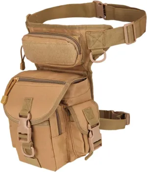 SUPVOX Motorcycle Fanny Pack Leg Pouch Adjustable Waist Belt for Hiking Camping