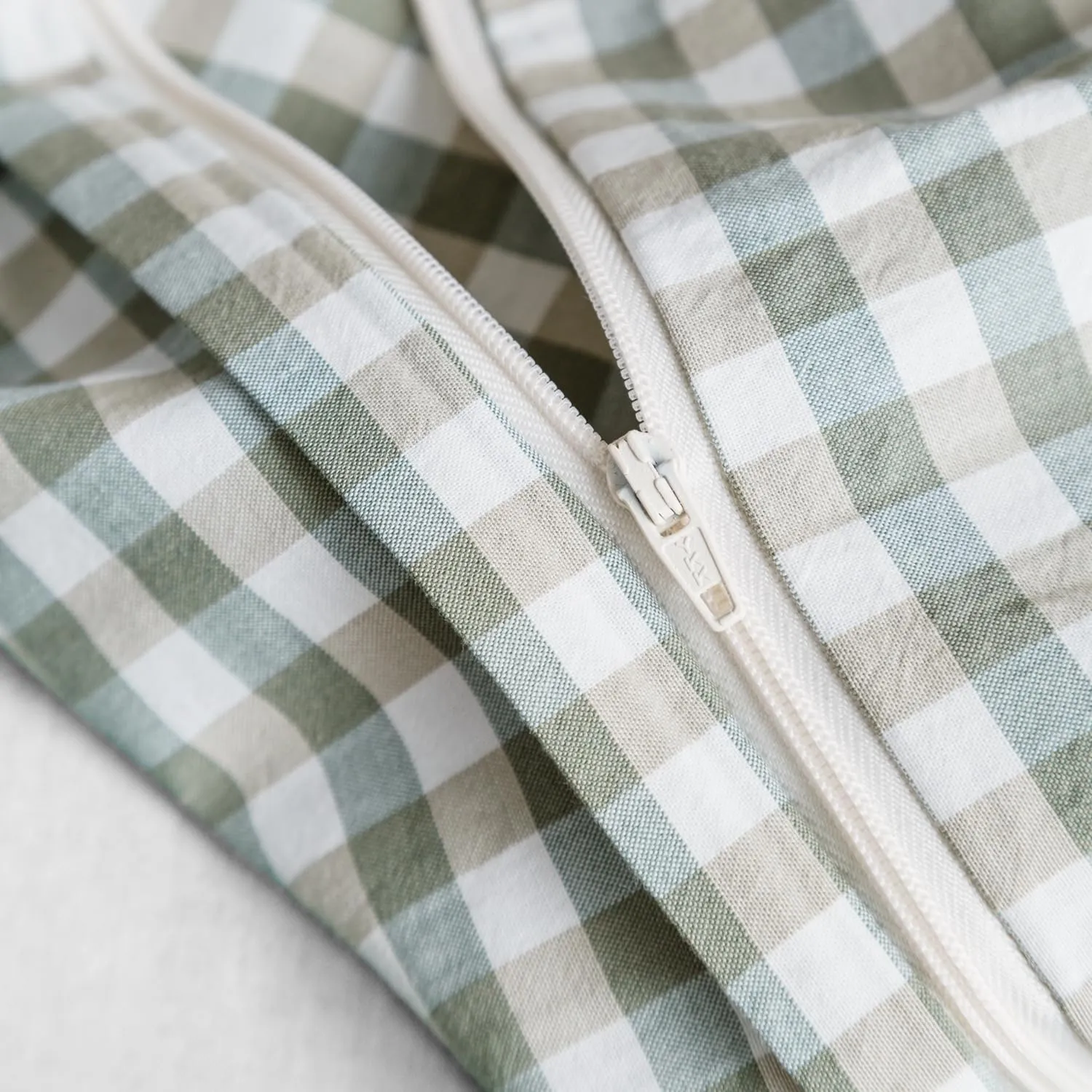 SUSYBAO Green Gingham Duvet Cover King Size 100% Washed Cotton Grid Duvet Cover Set 3 Pieces 1 Green Plaid Duvet Cover with Zipper Ties 2 Pillow Cases Luxury Green Gingham Grid Bedding Set Breathable