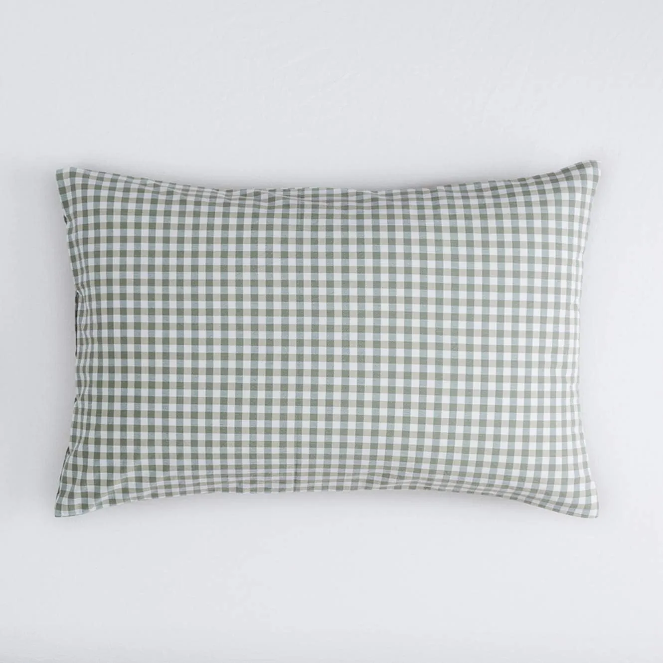SUSYBAO Green Gingham Duvet Cover King Size 100% Washed Cotton Grid Duvet Cover Set 3 Pieces 1 Green Plaid Duvet Cover with Zipper Ties 2 Pillow Cases Luxury Green Gingham Grid Bedding Set Breathable