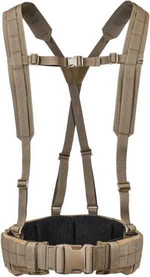 Tasmanian Tiger Warrior Belt MK III, Tactical Battle Belt, MOLLE Webbing, Chest Strap Carrying System, Medium, Olive (TT-7655-331-M)