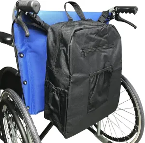 Tear-Resistant Oxford Wheelchair Bag to Hang on Back with Cup Umrella Holder Lightweight Rolattor Bags Large Wheelchair Backpacks Walker Bag Easy Release Install