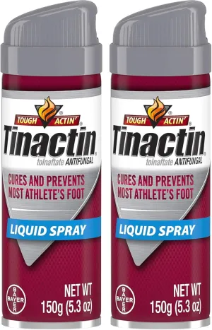 Tinectin Antifungal Liquid Spray for Athlete's Foot, 5.3 oz, 2 Pack Athlete's Foot Spray Antifungal Spray