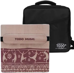 TODO Cajon Box Drum Flat Hand Drum Portable Birch Wood Percussion Instrument with Adjustable Strings Carrying Bag Handcrafted