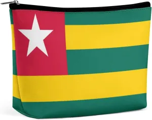 Togo Flag Portable Cosmetic Bag Travel Makeup Organizer for Purse