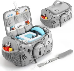 Toniebox Carrying Case - Storage Bag for Toniesbox & Audio Player - Kids Travel Carrying Bag (Grey)