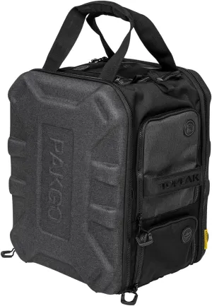 Topeak PakGo GearPack II – 38L Hard Shell Cycling Gear Bag with 3 Compartments, 6 Side Pockets, Helmet Holder, Hidden Backpack Straps, Water Drainage – Ideal for Triathlon, Road & Gravel Riders