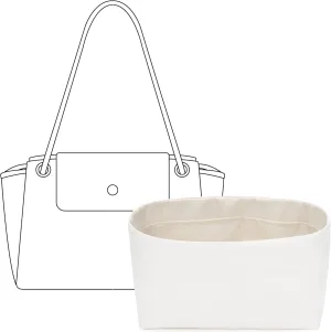 Tote Bag Organizer Insert for GOYARD Rouette S handbag, Custom Fit Inside Premium Craie Lightweight WaterResistant Purse Insert with Cup Holder Accessories