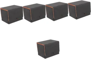 Totority 5pcs Pu Card Deck Storage Box Playing Card Holder Organizer for Games Portable and Design for Collecting and Outdoor Use Lightweight and Compact