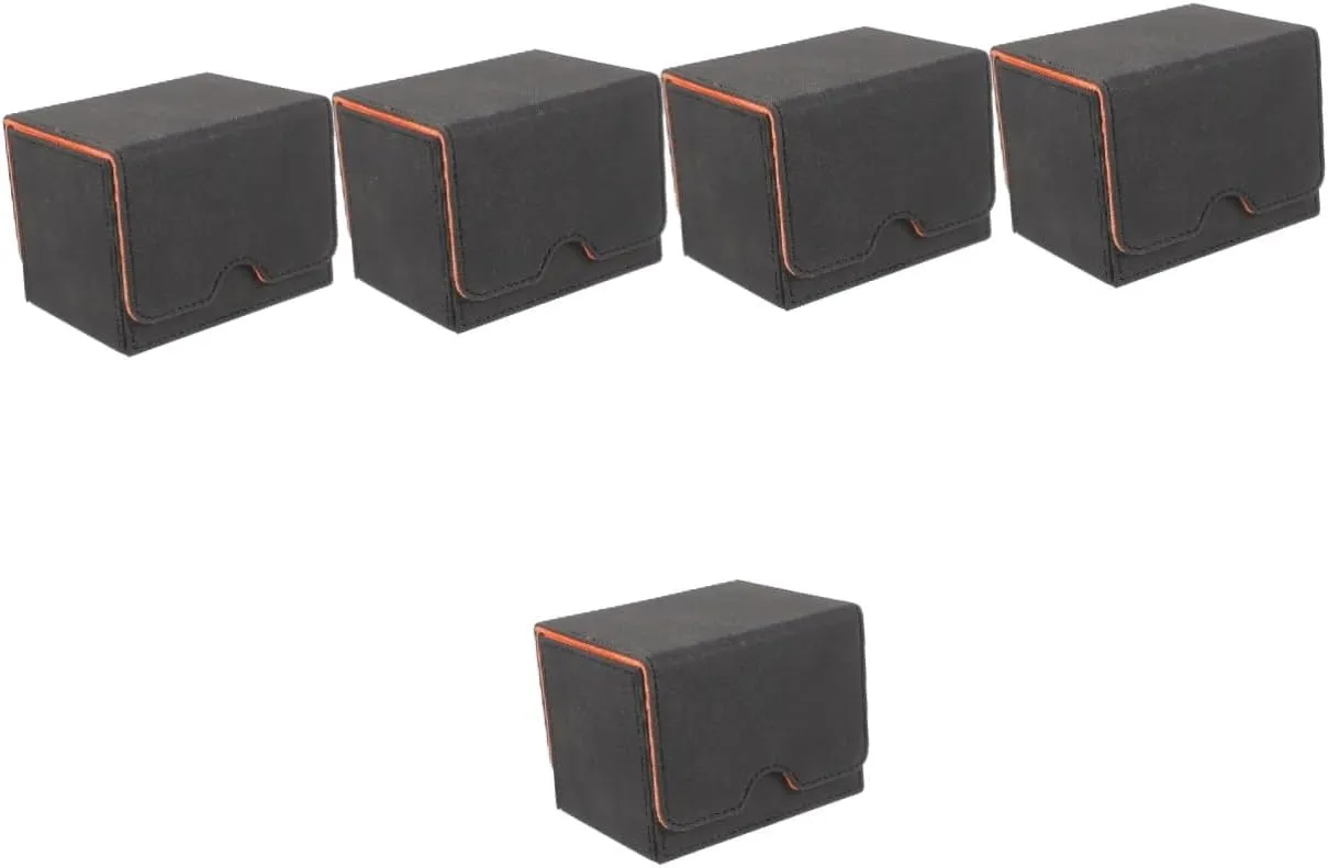 Totority 5pcs Pu Card Deck Storage Box Playing Card Holder Organizer for Games Portable and Design for Collecting and Outdoor Use Lightweight and Compact