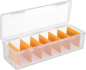 TOYANDONA Transparent Card Organizer Box with Dividers Multi Functional Playing Card Storage Case for Sports Trading and Business Cards Secure Lid Space Saving Design Easy Access