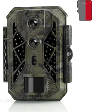 Trail Camera, 4K 32MP Game Cameras with Night Vision 0.1s Trigger Motion Activated, 25M Trigger Distance, IP66 Waterproof Hunting Camera with 32GB SD Card for Outdoor Wildlife Monitoring